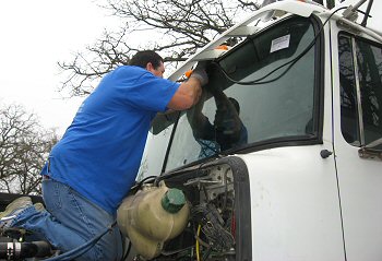 Photo of truck windshield replacement by Auto Glass by Jerry in Rockwall, Texas